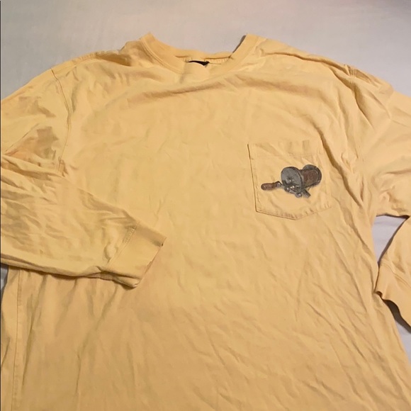 Fisherman’s Heavy cotton light yellow long sleeve T-shirt CLOSET CLEAR OUT - Picture 2 of 5